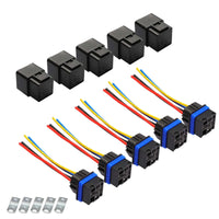 5x 12V 80A 5-Pin Automotive Relays With Waterproof Harness Sockets - image 3