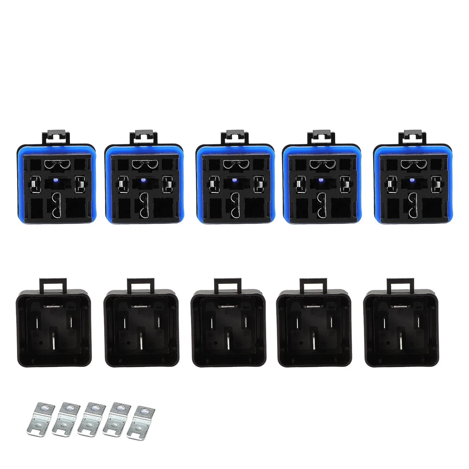 5x 12V 80A 4-Pin Automotive Relays With Waterproof Harness Sockets - image 2