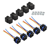 5x 12V 80A 4-Pin Automotive Relays With Waterproof Harness Sockets - image 3