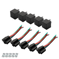 5x 24V 40A 5-Pin Automotive Relays With Wiring Harness Sockets & Brackets - image 5