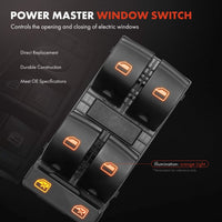 Front Right Master Power Window Switch Without Bezel for Audi A4 B6 B7 2000-2008 - image 2