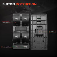 Front Right Master Power Window Switch Without Bezel for Audi A4 B6 B7 2000-2008 - image 3