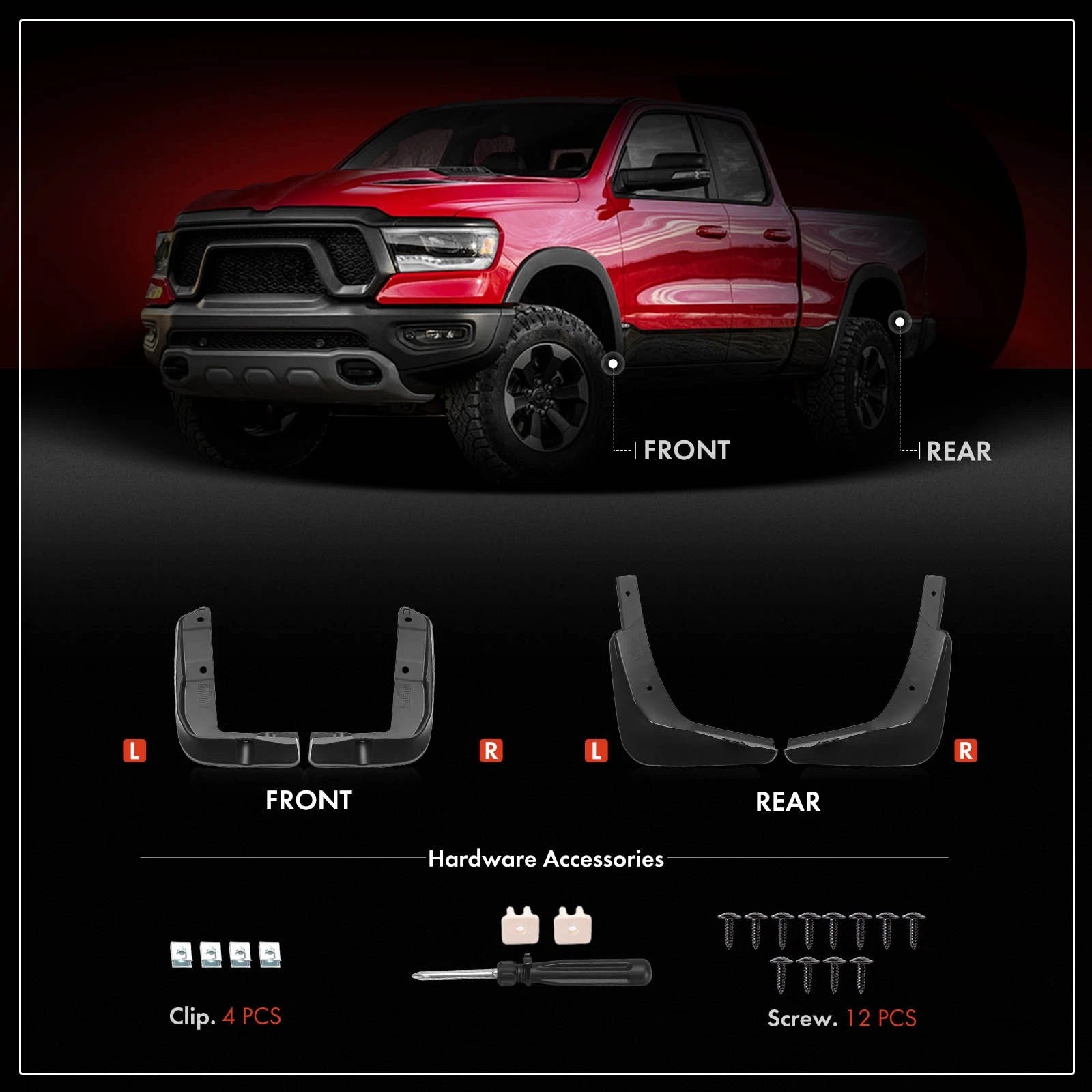 4x Front & Rear Splash Guards Mud Flaps for Mitsubishi Eclipse Cross 2018-2025 - image 1