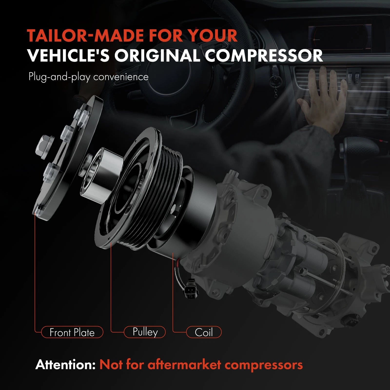 AC Compressor Clutch Kit for Land Rover Defender L315 Discovery L318 Range Rover - image 2