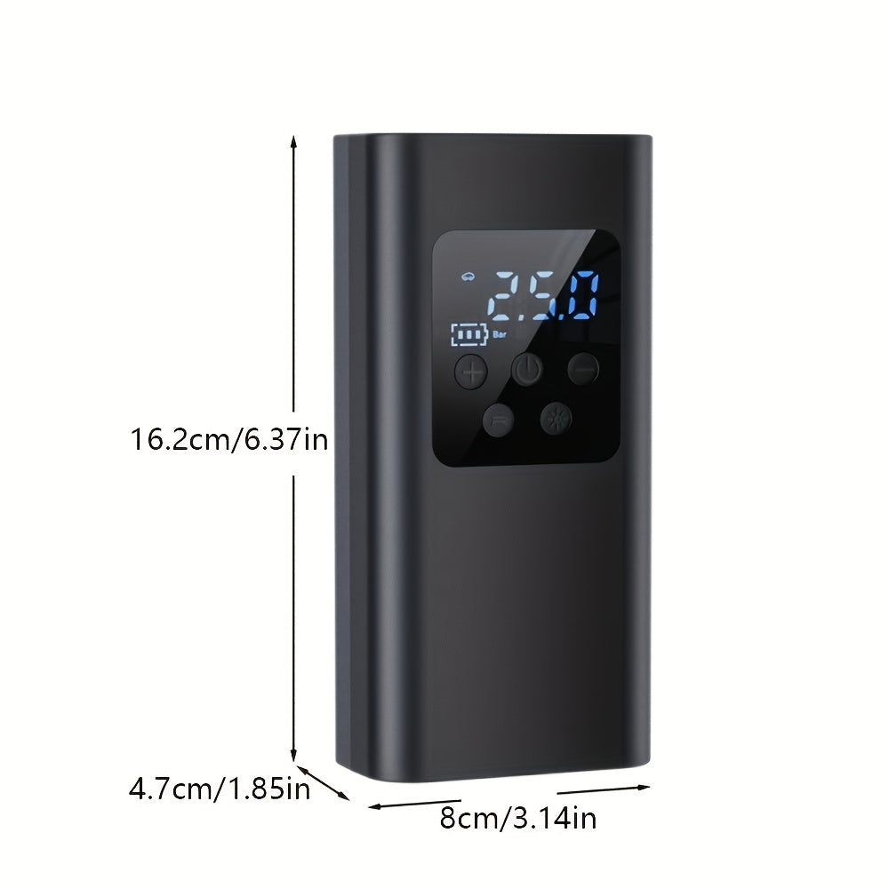Portable Digital Display Smart Tire Inflator with LED Light for Cars Bikes