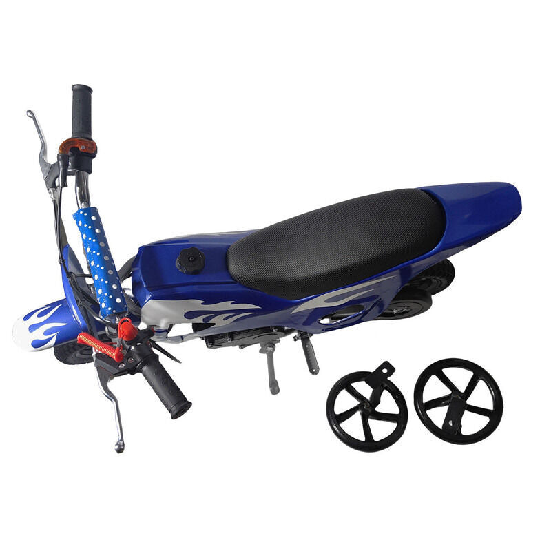 Upgrade Blue Mini Motor Kids Dirt Bike Pocket Motorcycle Monkey ATV Toys 49CC 2 Stroke With 2 Wheels - image 2