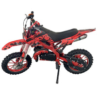 Red Mini Motor Dirt Bike Kids Pocket 2 Stroke Motorbike ATV Twin Exhaust Tip Toys 49cc 2025 - image 1