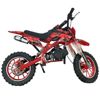 Red Mini Motor Dirt Bike Kids Pocket 2 Stroke Motorbike ATV Twin Exhaust Tip Toys 49cc 2025 - image 3