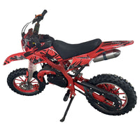 Red Mini Motor Dirt Bike Kids Pocket 2 Stroke Motorbike ATV Twin Exhaust Tip Toys 49cc 2025 - image 5