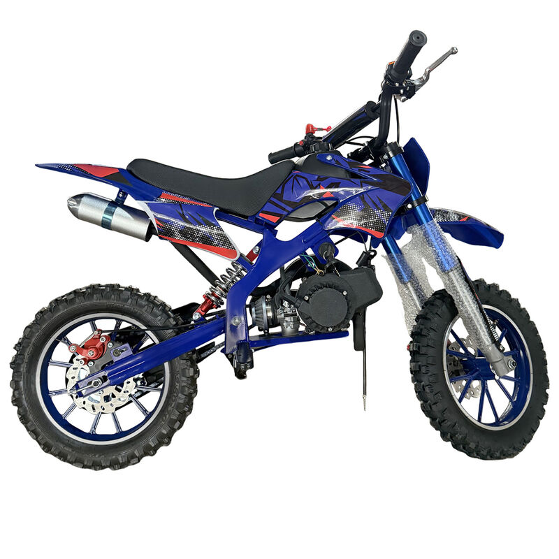 Blue Mini Motor Dirt Bike Kids Pocket 2 Stroke Motorbike ATV Twin Exhaust Tip Toys 49cc 2025 - image 2