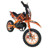 Orange Mini Motor Dirt Bike Kids Pocket 2 Stroke Motorbike ATV Twin Exhaust Tip Toys 49cc 2025 - image 3