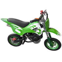 Green Mini Motor Dirt Bike Kids Pocket 2 Stroke Motorbike ATV Twin Exhaust Tip Toys 49cc With 2 Wheels - image 2