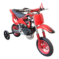 Red Mini Motor Dirt Bike Kids Pocket 2 Stroke Motorbike ATV Twin Exhaust Tip Toys 49cc With 2 Wheels - image 4