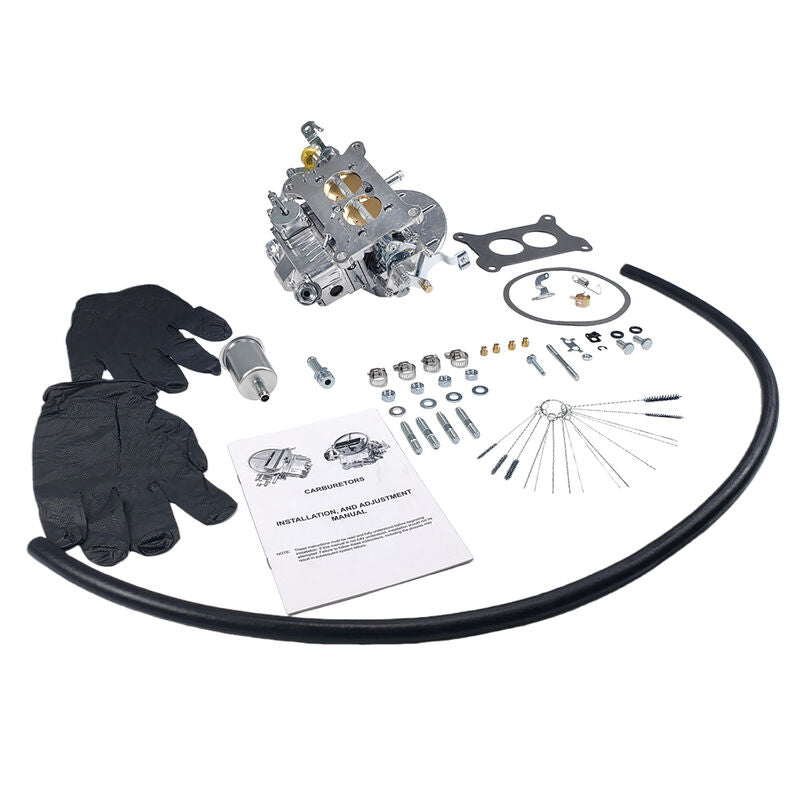 2 Barrels Carburetor 500 CFM 2BBL Manual Choke Fit For Holley FR-4412S - image 2