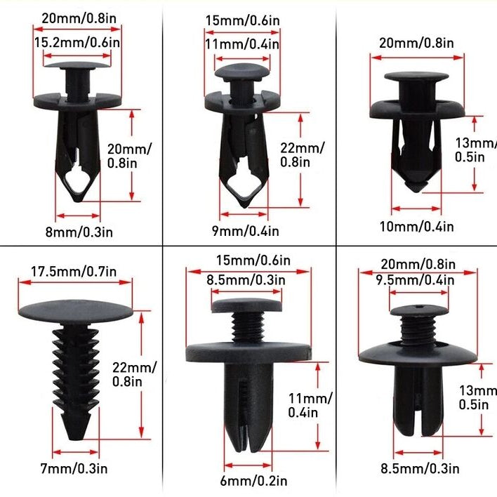 190Pcs Car Body Trim Clips Retainer Rivets Screw Panel Push Fastener Bumper - image 8