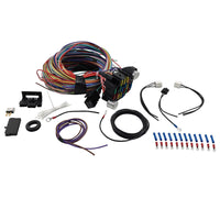 21 Circuit Wiring Harness Kit Extra Long Wires With 17 Fuses & Panel - image 2