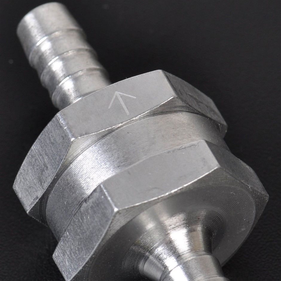 6mm 1/4" Aluminium Alloy One Way Non Return Check Valve Petrol Diesel - image 4
