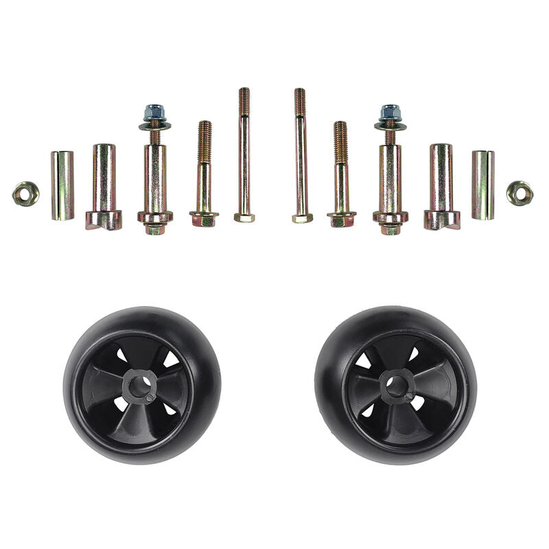 2Pcs 5" Deck Wheels Axle Kits Fit For John Deere Ride On Mowers AM116299 AM133602 M111489 - image 3