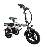 White Adult 1000W Electric Bike Foldable E Bicycle Mountain E Bikes 14" 3 Speed 50km/h - image 2