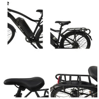 Black Adult Electric Bike 26'' 1500W Brushless Motor EBike Off Road 7 Speed Mountain Ebike - image 5