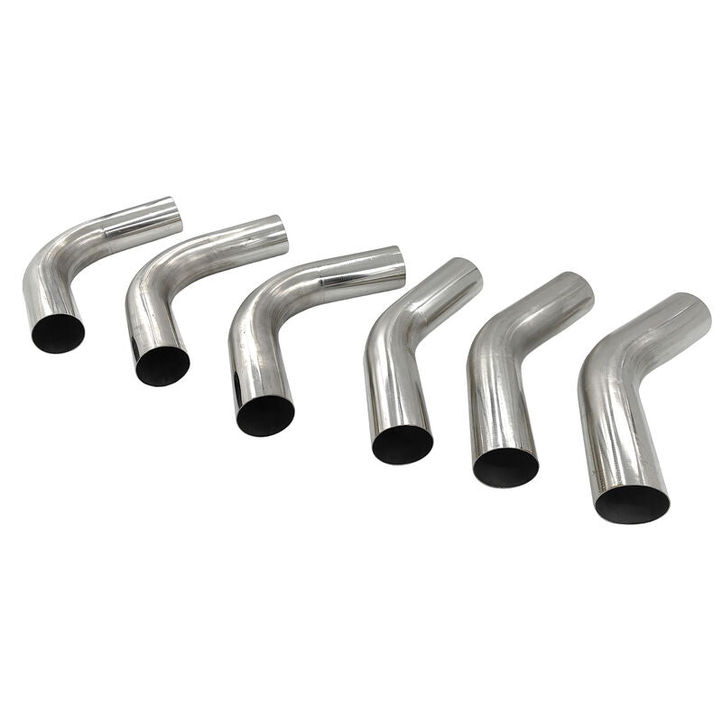 6 Pcs 3" Inch 76mm Exhaust Pipe Mandrel Bend Mild Steel 45 Degree & 90 Degree Bends - image 4