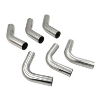 6Pcs Exhaust Pipe Mandrel Bend 2" Inch 50.8mm 45 & 90 Degree Semi Bright Mild Steel - image 3