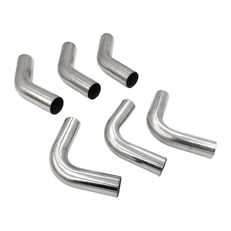 6Pcs Exhaust Pipe Mandrel Bend 2" Inch 50.8mm 45 & 90 Degree Semi Bright Mild Steel - image 3