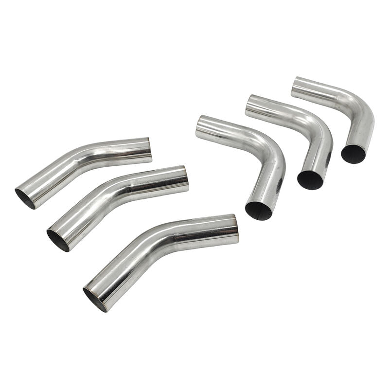 6Pcs Exhaust Pipe Mandrel Bend 2" Inch 50.8mm 45 & 90 Degree Semi Bright Mild Steel - image 4