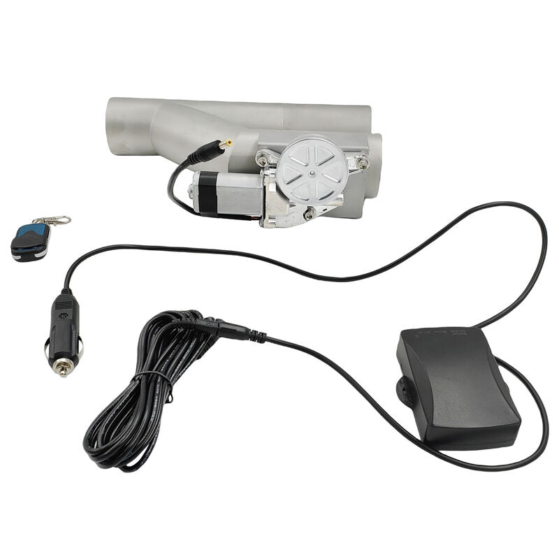 2.5 Inch Electric Exhaust Downpipe Double Valve Kit Y Steel Double Cut Off Pipe - image 3
