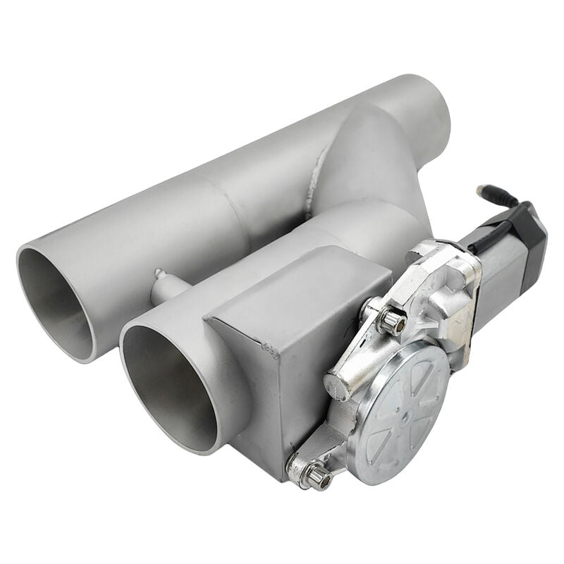 2.5 Inch Electric Exhaust Downpipe Double Valve Kit Y Steel Double Cut Off Pipe - image 8