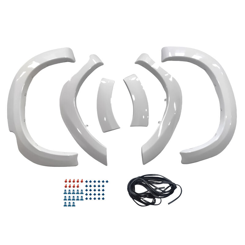 6 Pcs White Fender Flares Wheel Arch Fit For Toyota Hilux SR5 SR 2 & 4 Door 2011-2014 - image 1