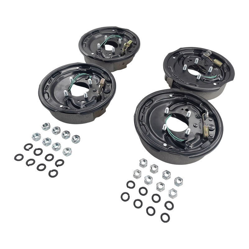 4 Pcs 10" Trailer Caravan Electric Brake Backing Plates With Park Brake Lever Fit For Alko Dexter Quality - image 3