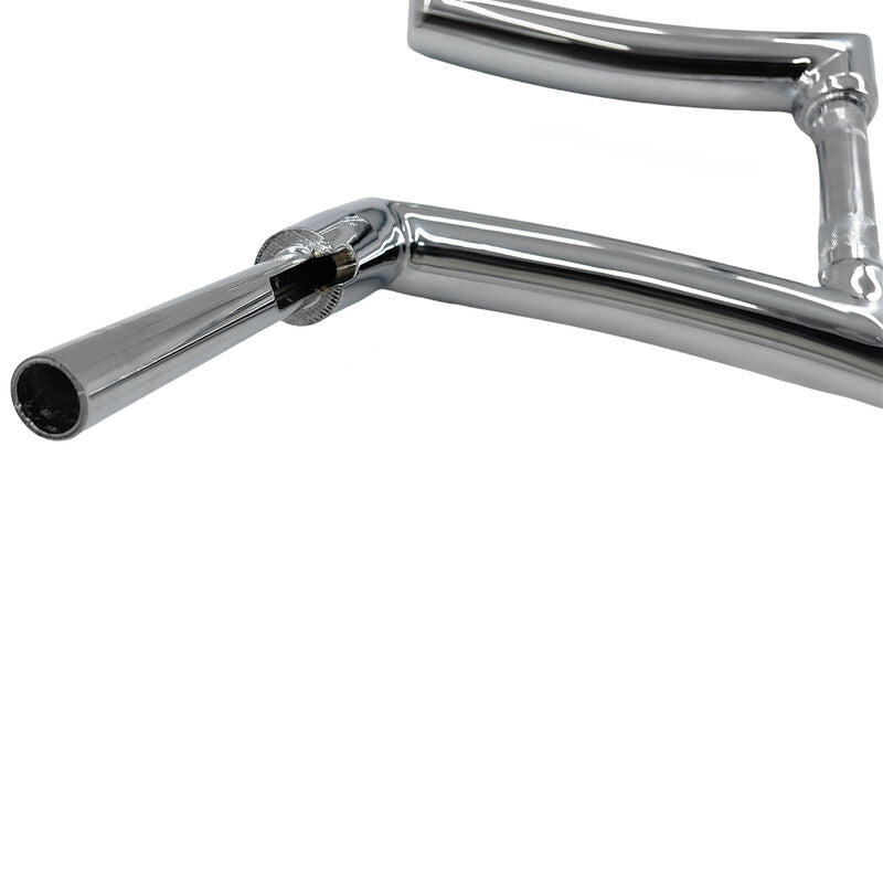 12" Rise Handlebar Ape Hangers 1" Clamp Fat Bar Chrome Fit For Harley Honda Yamaha Suzuki Kawasaki Triumph - image 7