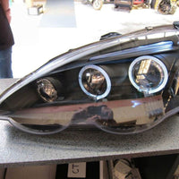 Black Dual Halo LED Projector Headlights Fit For Honda Integra Type S Type R 2001-2003 - image 3