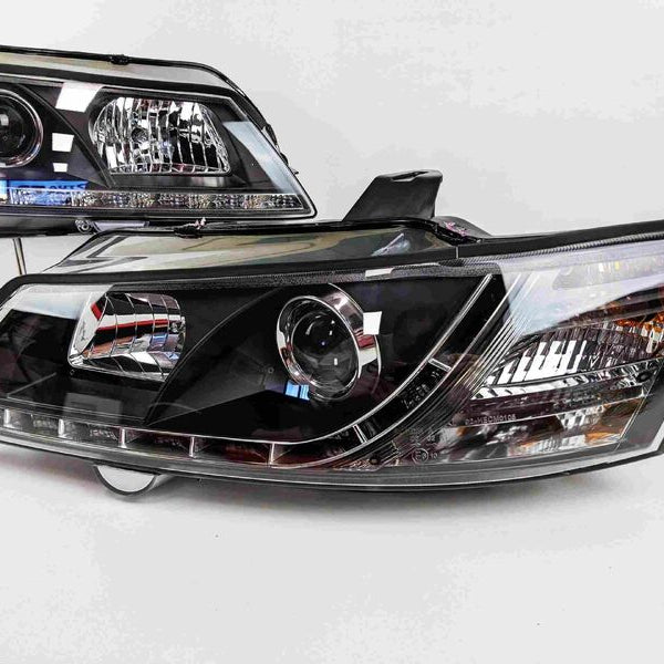 Black DRL LED Projector Head Lights Fit For Holden Commodore VY UTE 2002-2004 - image 14