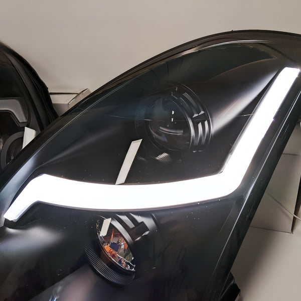Black 3D LED DRL Projector Head Lights Fit For Nissan Skyline 350GT Infiniti G35 V35 2001-2006 - image 7