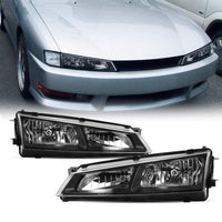 JDM Black OE Headlights Fit For Nissan S14 Silvia 200SX S2 1996-1998 - image 2