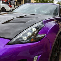 COPLUS Triple LED Projector Headlights with Sequential Indicators Fit For Nissan 370Z Z34 2008-2021
