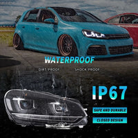 DRL Sequential LED Headlights Fit For Volkswagen VW Golf 6 MK6 GTI TDI 2008-2014 - image 7