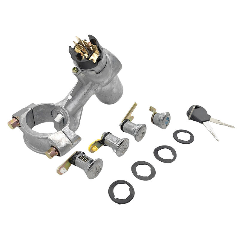 Ignition Barrel Switch Door Locks 2 Key Barn Set Silver Fit For Nissan Patrol GQ Y60 1988-1998 - image 4