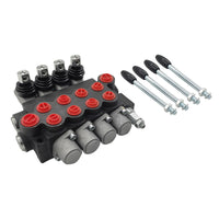 4 Spool P40 Hydraulic Directional Control Valve Fit For Tractor Loader Wood Chipper Excavator Forklift - image 1