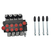 4 Spool P40 Hydraulic Directional Control Valve Fit For Tractor Loader Wood Chipper Excavator Forklift - image 3