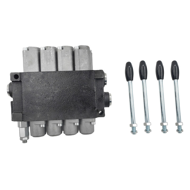 4 Spool P40 Hydraulic Directional Control Valve Fit For Tractor Loader Wood Chipper Excavator Forklift - image 4