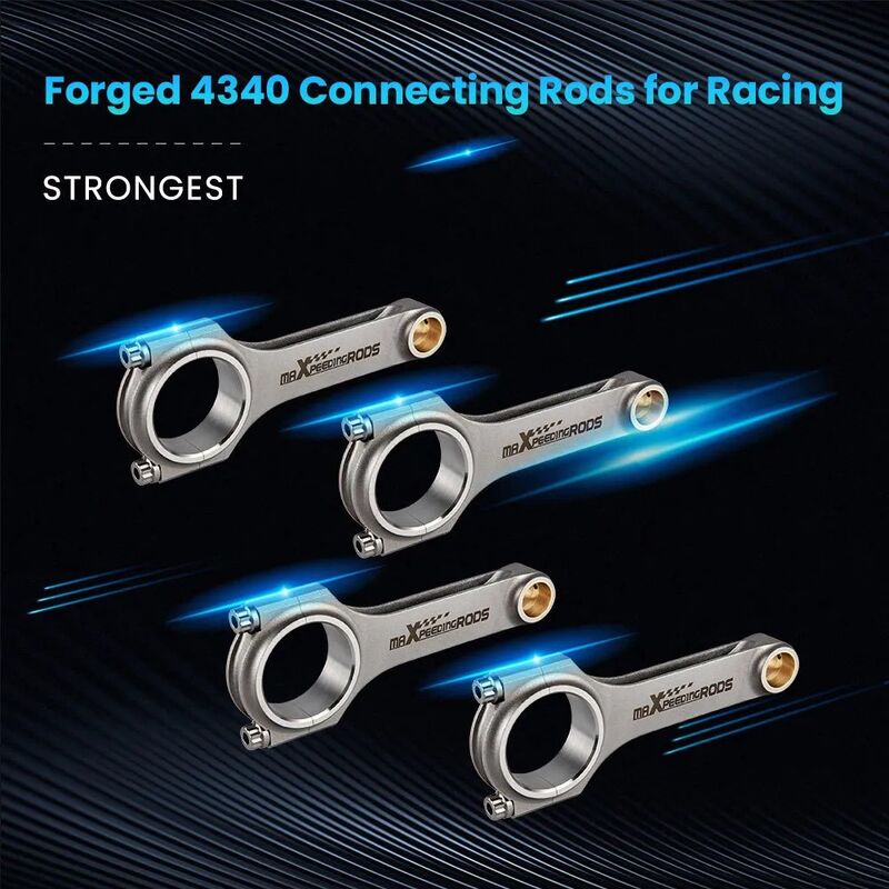MAX PEEDING RODS 4x Connecting Rod Rods And Bolts Fit For Honda Acura K24A1 K24A2 K24A4 K24A8 2.4L 152mm - image 9