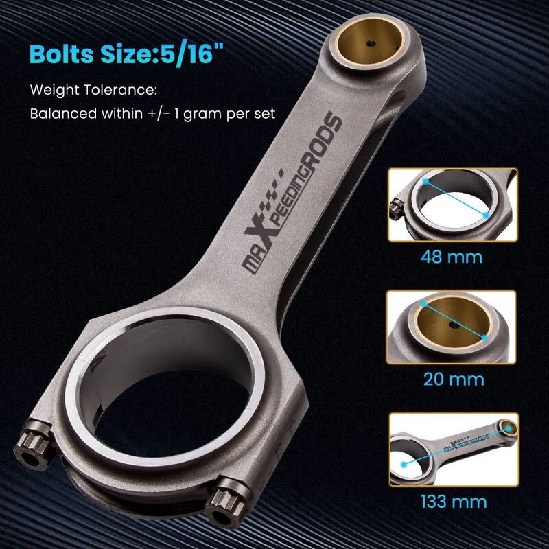 MAX PEEDING RODS 4x Connecting Rods Rod Fit For Mazda Miata MX51.616v 1.8 133mm Conrods ARP2000 - image 5