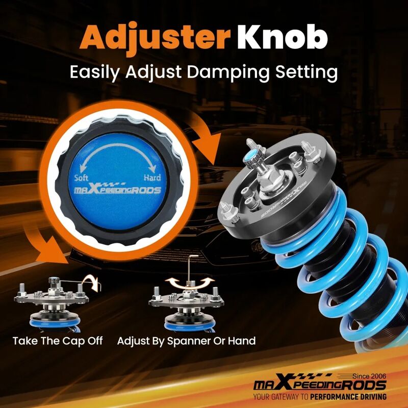 MAX PEEDING RODS 24 Ways Adjustable Damper Spring Coilover Shock Absorbe Kit Fit For BMW E46 3 Series - image 10
