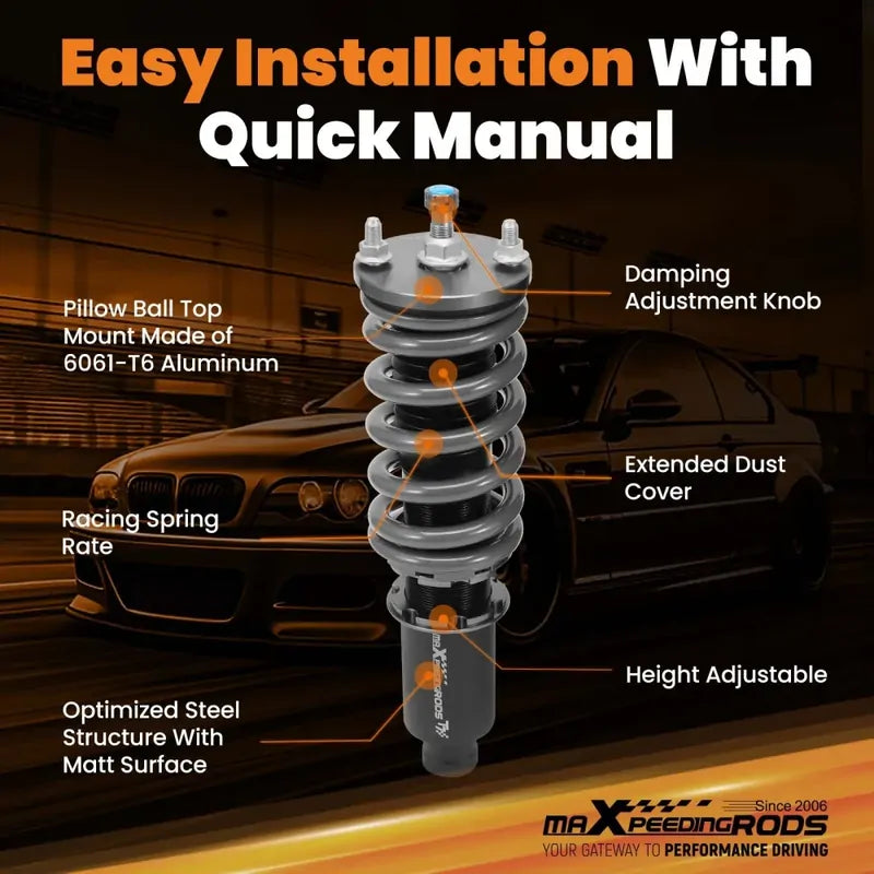 MAX PEEDING RODS 24 Levels Adjustable Coilover Fit For Honda Civic EJ EK EM EK1 EK4 EJ6 1996-2000 - image 6