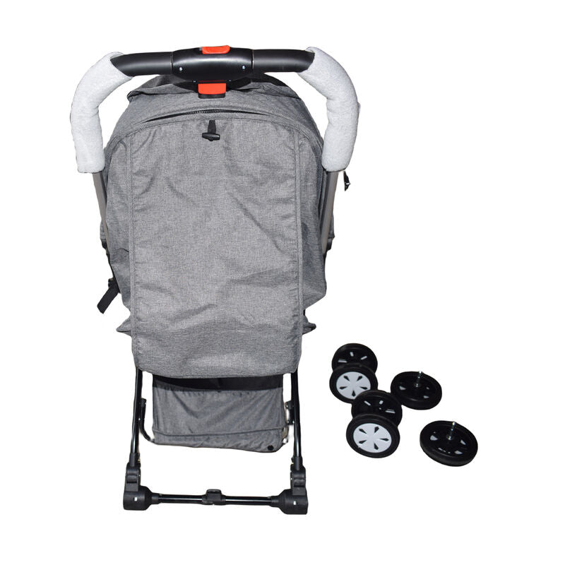 Grey Baby Stroller Foldable Carriage Infant Travel Pram Kids Toddler Pushchair - image 4