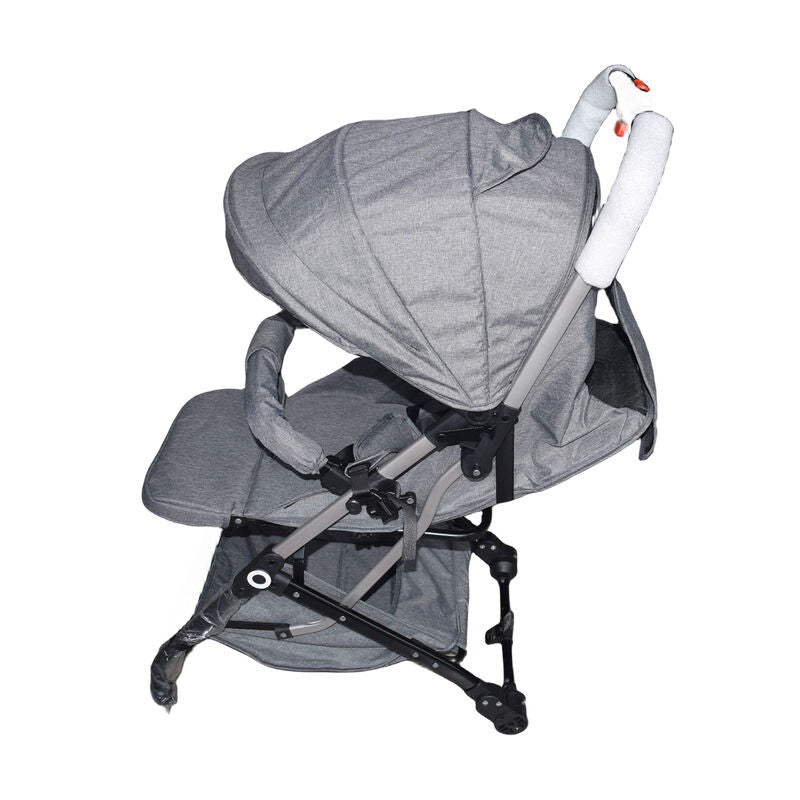 Grey Baby Stroller Foldable Carriage Infant Travel Pram Kids Toddler Pushchair - image 5