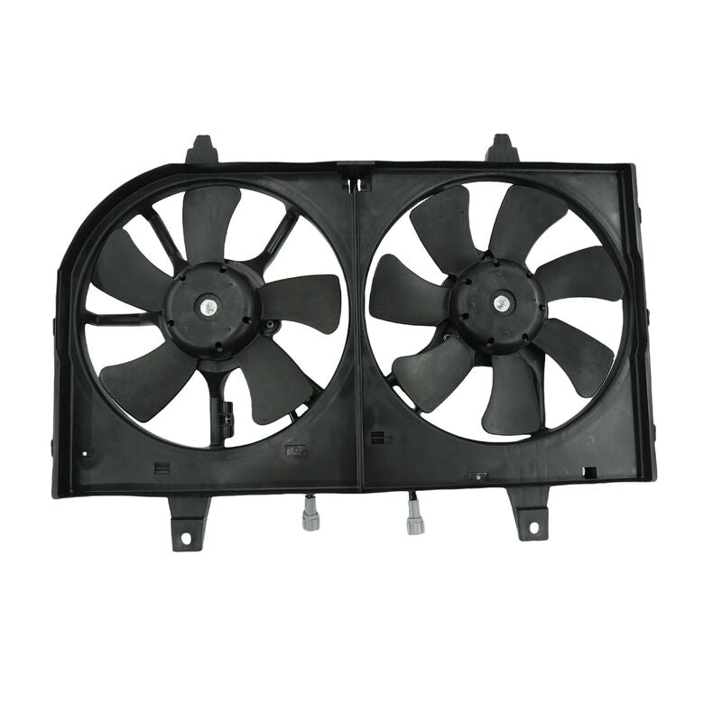 AC + Radiator Thermo Cooling Fan Assembly With Motors Fit For Nissan Maxima A33 All Model Variants 09/1999-09/2003 - image 1